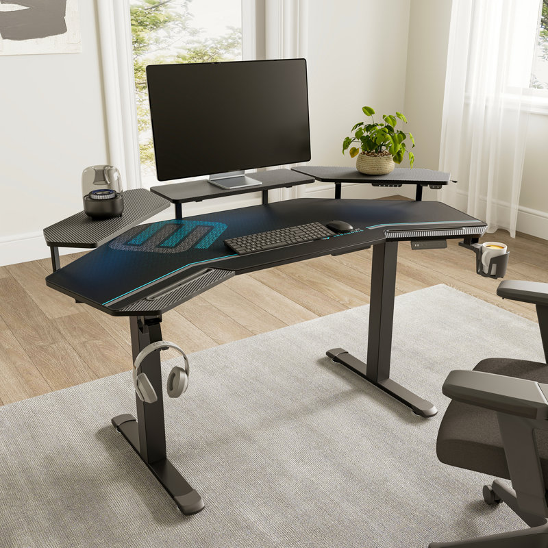 Bureau debout à oreilles 63 "Modern, Noir