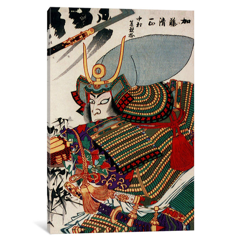 Kato Kiyomasa - Painting on Canvas, 20.32 cm H x 30.48 cm W, Wrapped Canvas
