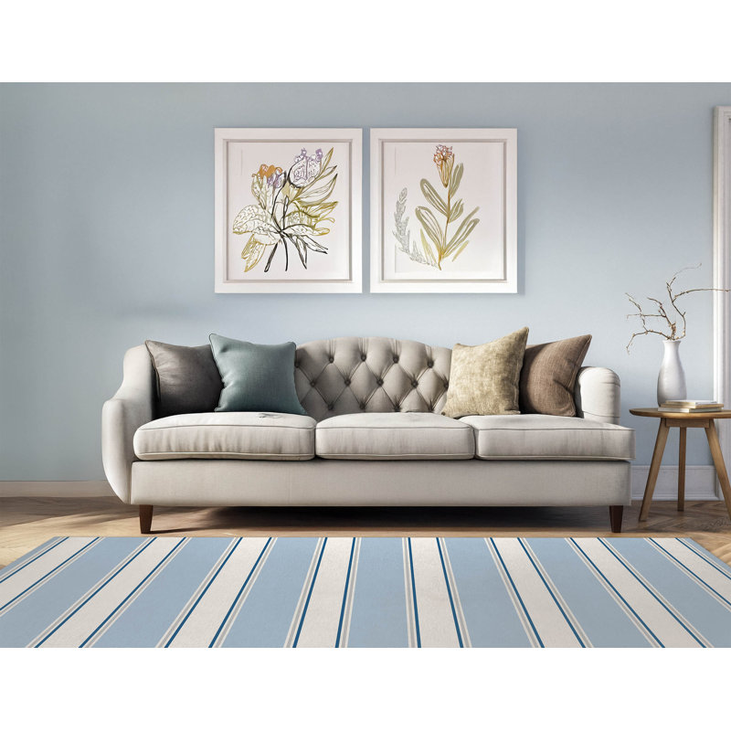 Tapis d'intérieur antidérapant à rayures Jonsson, Rectangulaire 3 pi x 5 pi