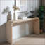 Table basse en bois naturel peu encombrante avec bords perlés pour l'entrée, le salon et le couloir