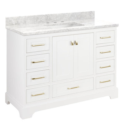 48 " W Freestanding Standard Free Standing 1 Single Vanity Bathroom Vanity With Top