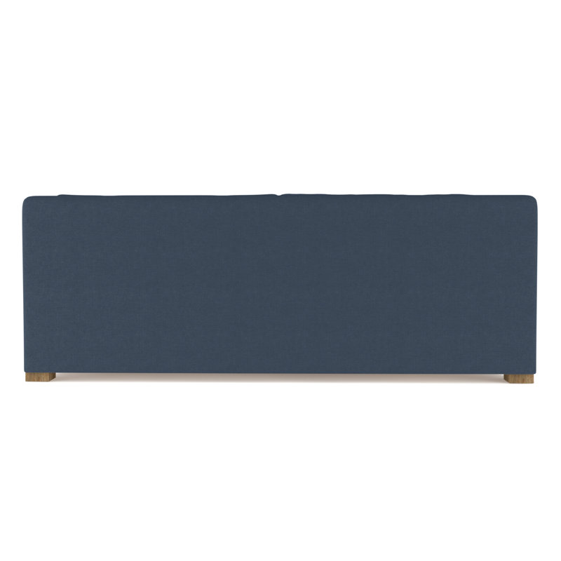 Crosby Slope Arm Sofa, 32.5" H x 96" W x 38" D, Weathered, Box Weave Linen Bluebell