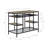 Modern Kitchen Island With Powder Coated Metal And Wooden Top Rustic Oak & Black Weight-Bearing Capacity