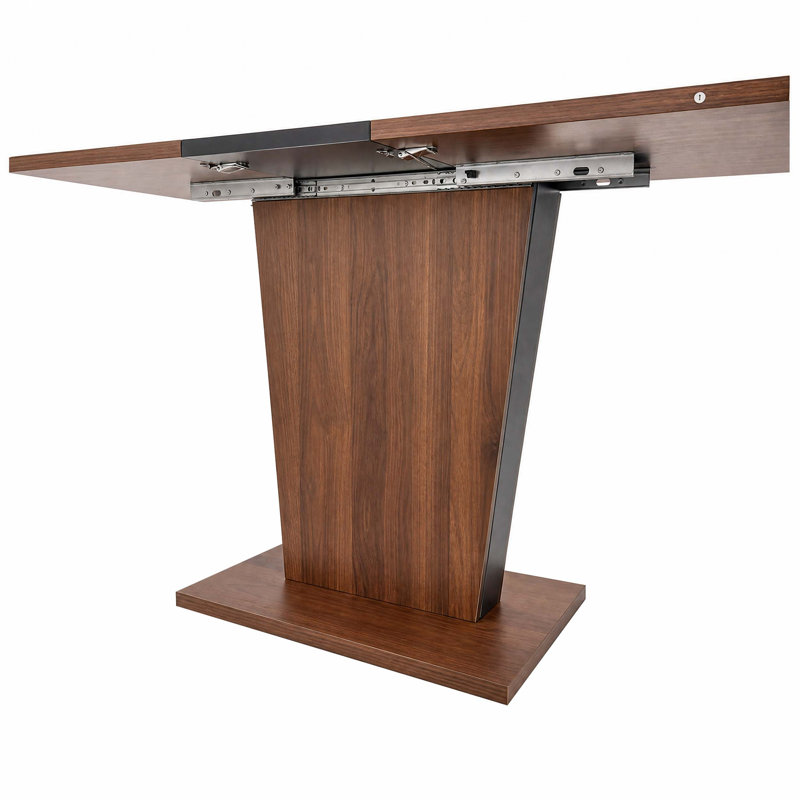 Table de salle à manger extensible moderne pour petits espaces avec une conception compacte et une fabrication robuste.