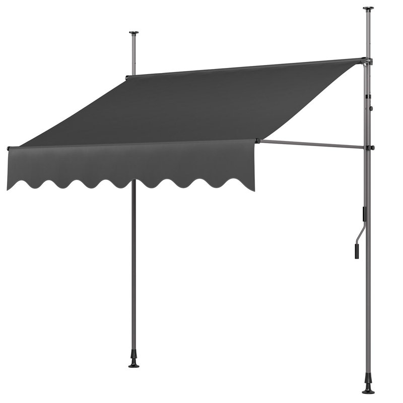 Dakota Fields 300cm W x 120cm D Polyester Cover Retractable Patio Awning