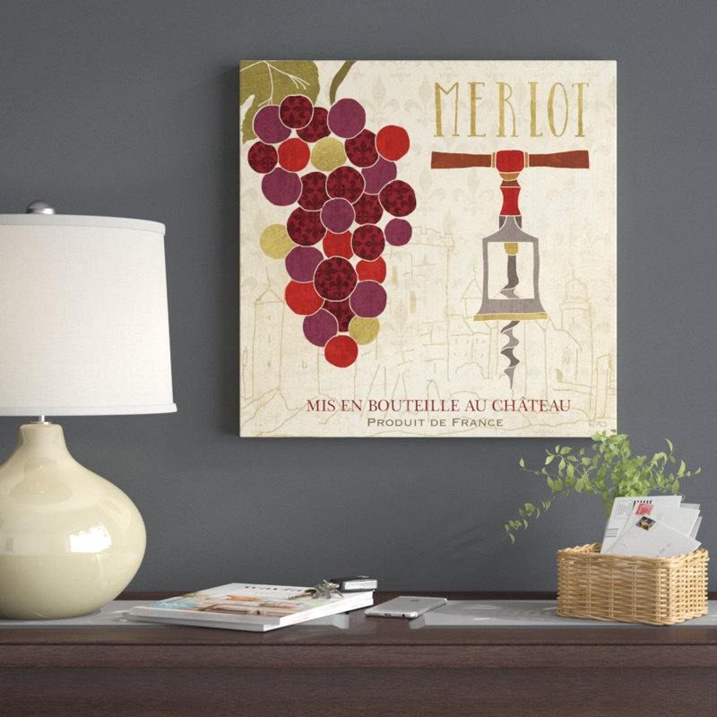 Wine Collage III by Veronique Charron - No Frame Print on Canvas, 51cm H x 51cm W x 3.8cm D