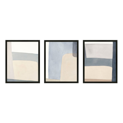 «Grey Hue» par Julia Balfour - ensemble de 3 reproductions encadrées