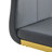 Rheese Set of 4 Modern Faux Leather Dining Chairs with Gold Metal Base and Handles-139606401