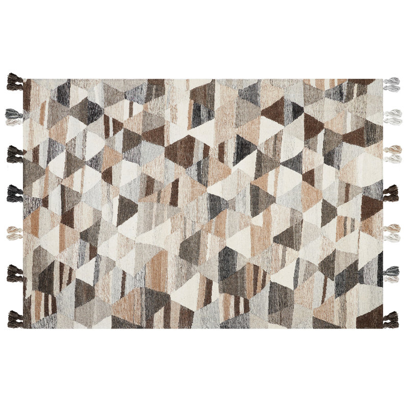 Iancarlo Abstract Wool Hand Woven Area Rug, Rectangle 160 x 230cm