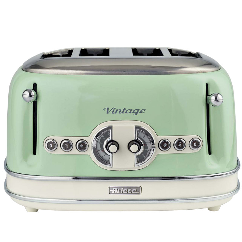 Ariete Vintage 4 Slice Toaster, Green