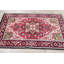 Tapis rouge traditionnel en laine à motif géométrique 3x5