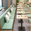 Banc rembourré en similicuir Light Luxury