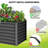 Galvanized Steel Raised Garden Bed Kit – Heavy-Duty 6x3x2FT Rectangular Outdoor Planter Box for Vegetables, Flowers, Herbs (Gray, 2-Pack)