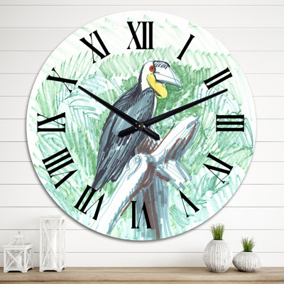 Horloge murale traditionnelle Rhyticeros Undulatus