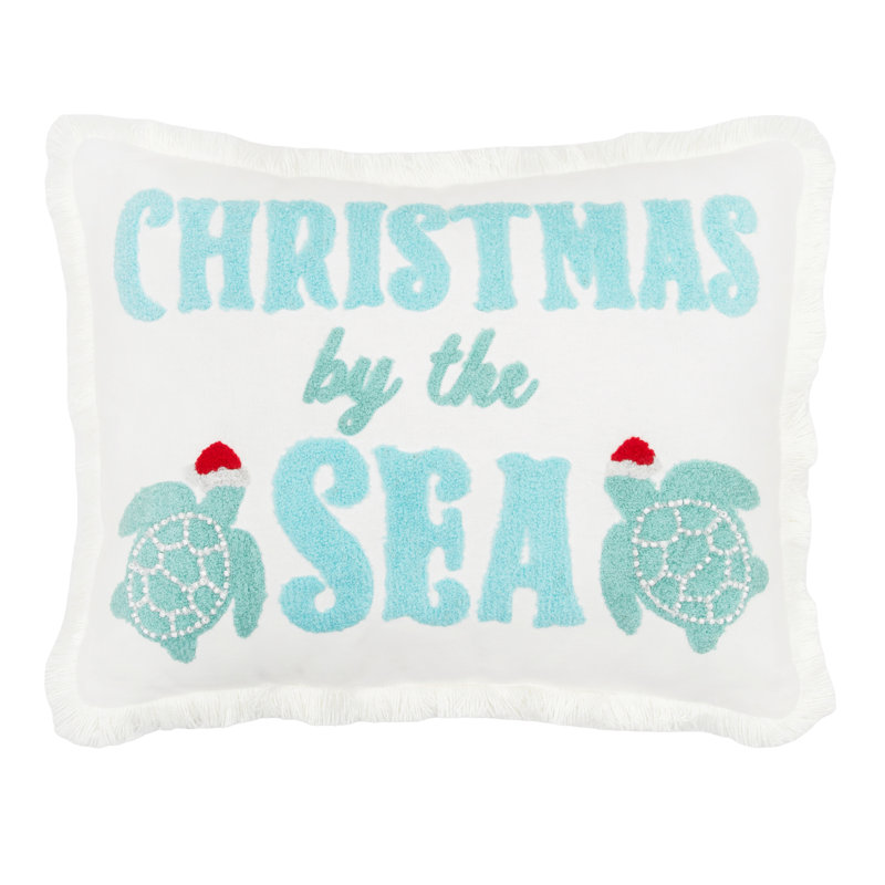 Coussin 12 pi x 16 po Christmas, Noël bleu 5, Rectangle H 12 po x l 16 po