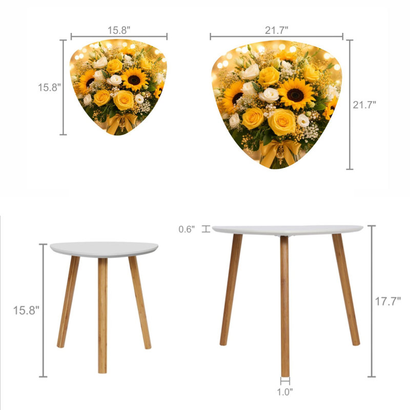 Ensemble de 2 tables basses gigognes Triangle
