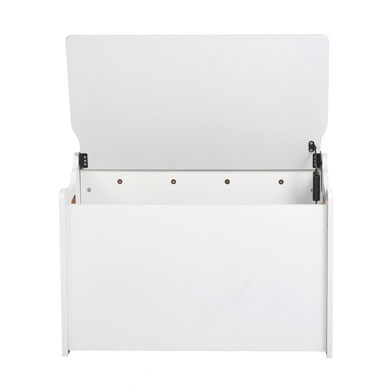 Banc de rangement pour enfants, coffre à jouets avec dossier, grande armoire de rangement avec charnière de sécurité