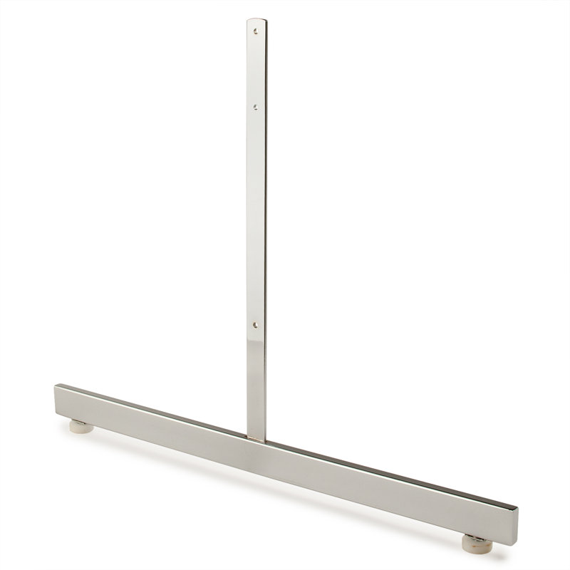 Base de support en forme de t 18 po x l 24 po pour panneaux de grille, Chrome