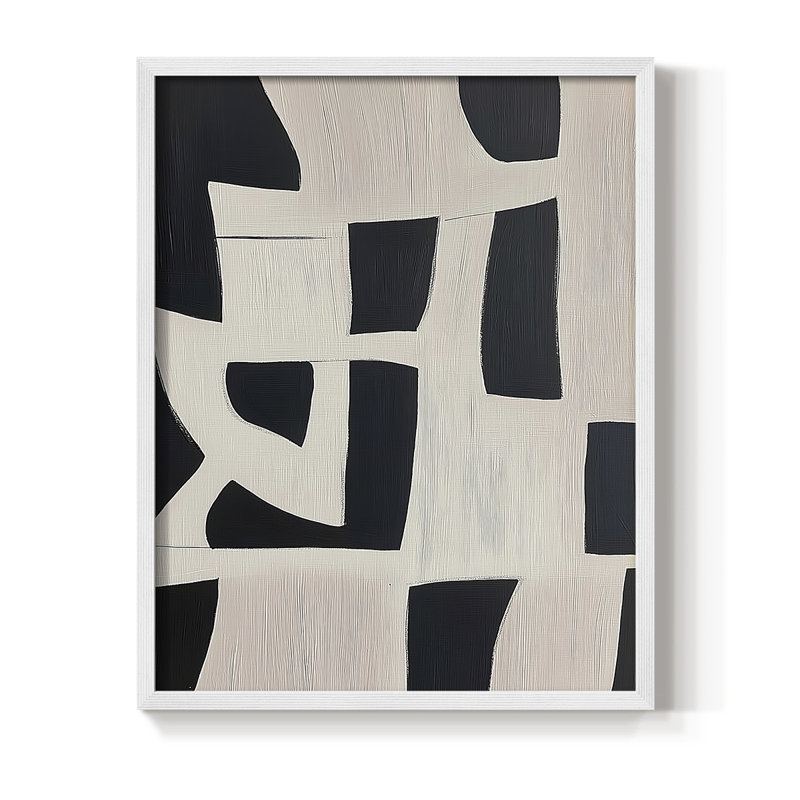 "ABSTRACT Series DCIV" par J Paul, Blanc / Blanc, H 29 po x l 23 po