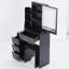 Petit meuble-lavabo compact avec miroir DEL et tabouret de rangement-689006049