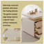 Bureau 47,24 po style luxueux avec plateau en granite blanc crème-126734050