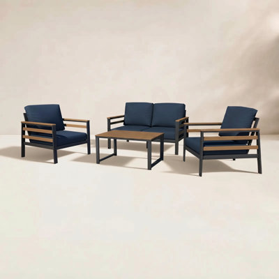 Townsend 4 - Person Outdoor Seating Group with Sunbrella® Cushions
