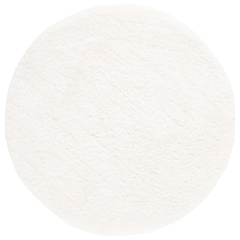 Tapis ivoire touffeté à la main Jayne, Rond 6 pi
