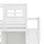 Lit mezzanine avec garde-robe, tablettes de rangement