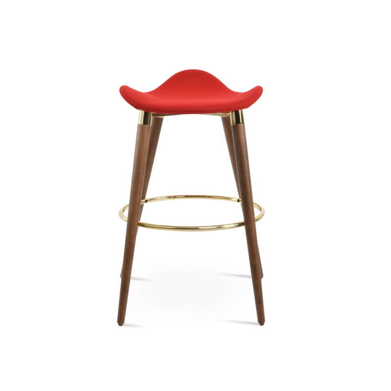 Tabouret en bois Falcon GZ, Rouge, Petit tabouret (siège d'une hauteur de 22 po)