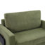 Canapé-lit moderne deux places avec matelas pliable, table d'appoint pliable, poche de rangement latérale et deux ports USB, idéal pour le salon, la chambre à coucher, un appartement ou un petit espace.-161933080