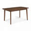 Table de salle à manger rectangulaire Mid-Century moderne - finition bois chaud, 59 po x 35,5 po
