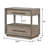 2-drawer Nightstand Bedside Table Washed Oak