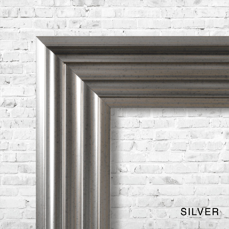 Single Picture Frame Print, 55cm H x 55cm W, Silver Framed