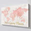 "Across the World Shes Going Places Pink" par Sue Schlabach, reproduction sur toile-1246156219
