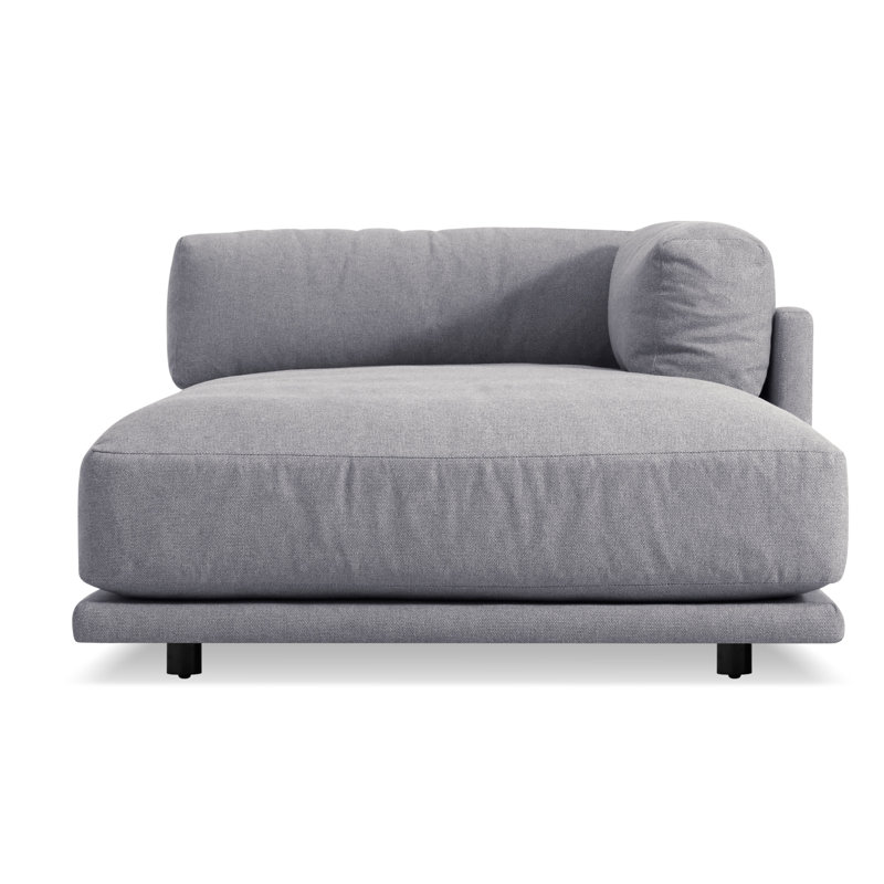 Sunday Chaise Lounge, Right Hand Facing, Kelso Charcoal 100% Polyester