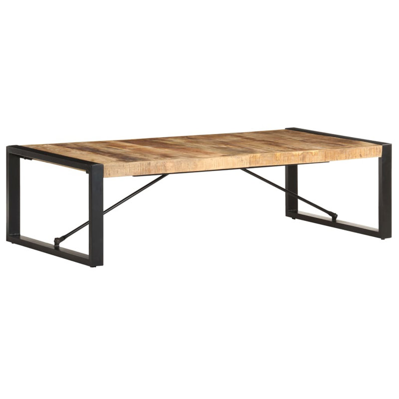 Table basse simple Cielke, Black, H 15,7 po x l 55,1 po x L 27,6 po, Brun