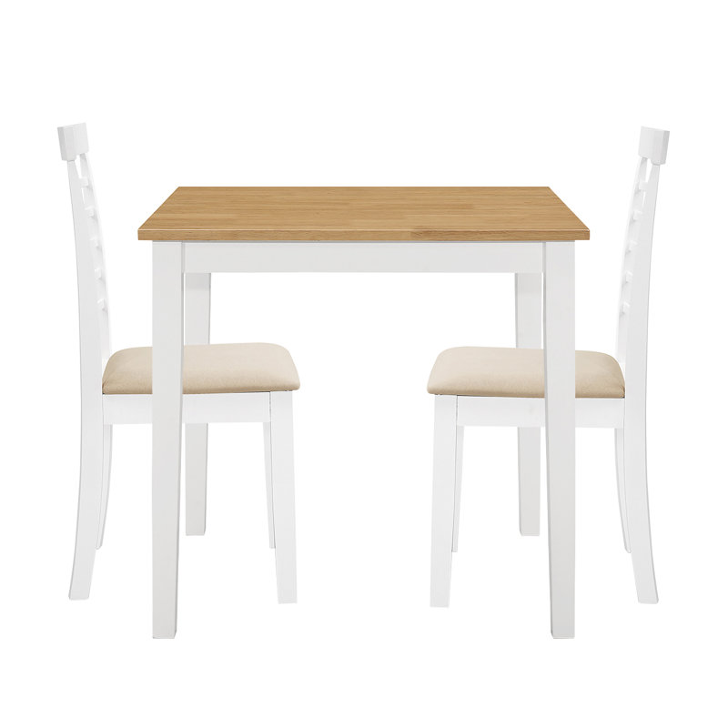 Mcneill 2 - Person Dining Set, Light Oak and White