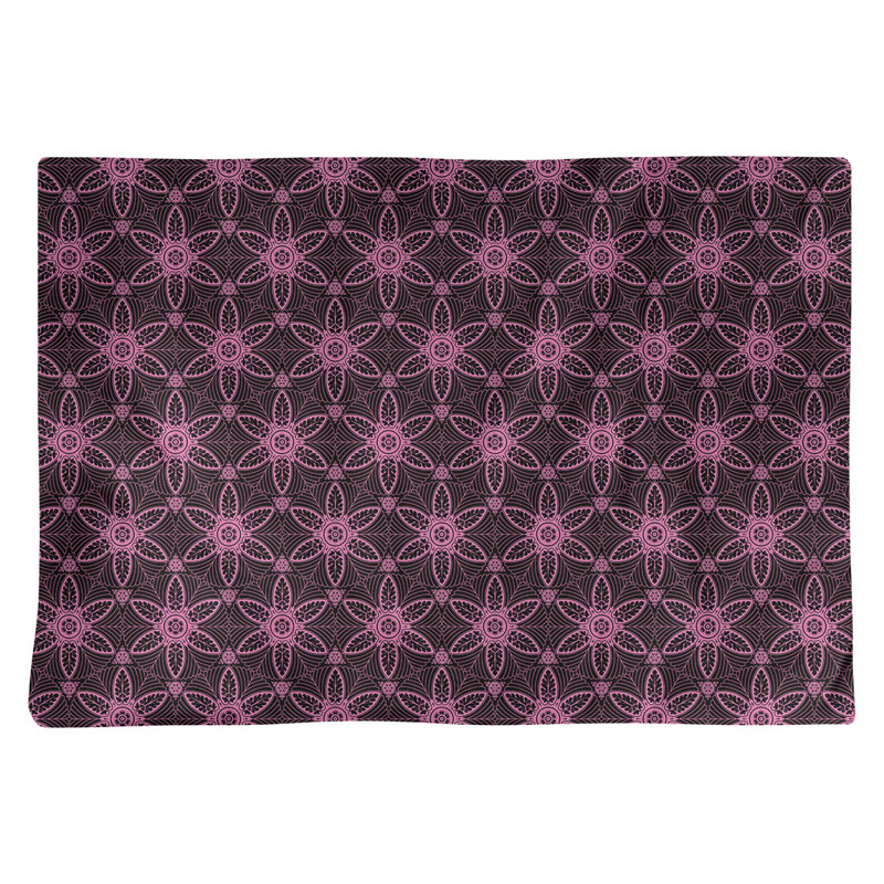 Napperon en coton 18 po classique Circles, Rose