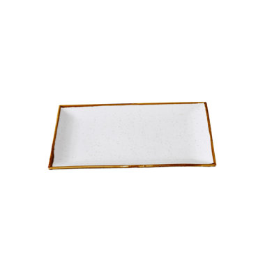 Assiette rectangulaire en porcelaine Yanco Glory