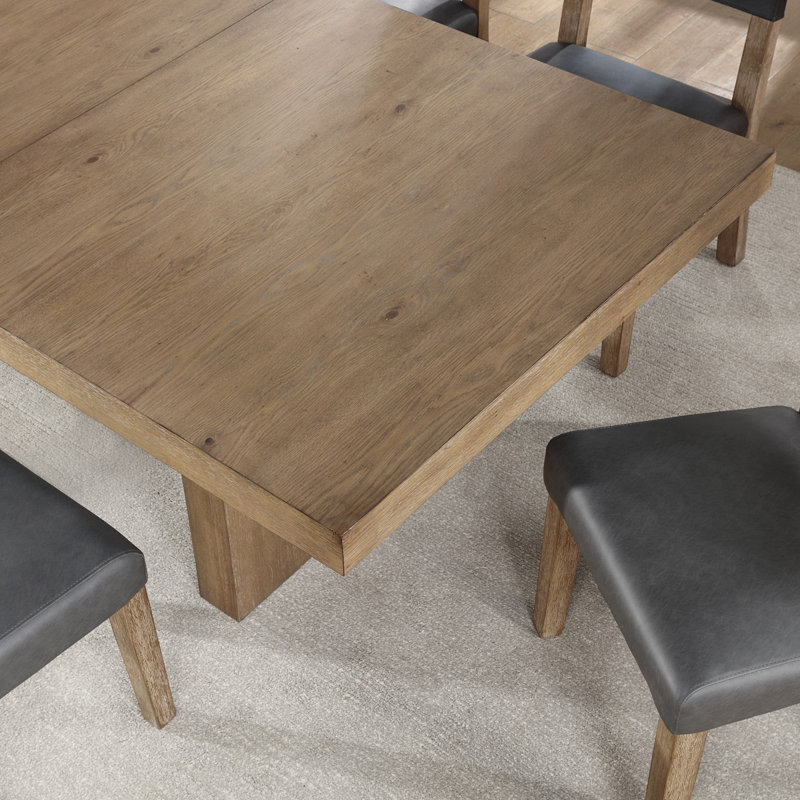 Ensemble de salle à manger Rickye, 7 pièces : table, 6 chaises, Brun