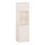 Chadwic Minimalistic tall display cabinet with 2 push-to-open doors and 2 open compartments, engineered wood, beige, 54.8 cm W x 191.9 cm H x 41.5 cm D