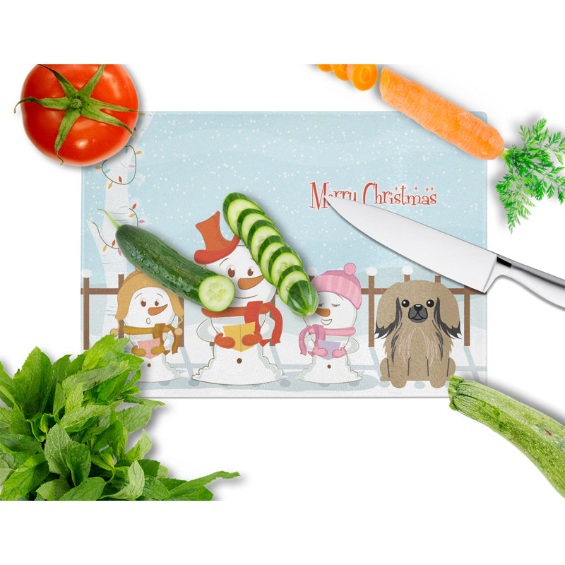 Planche à découper en verre Pékinois Carollynn, Brun clair