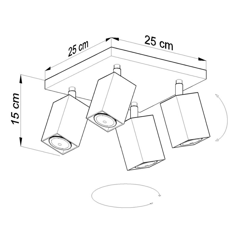 Cardiff Flush Mount, Grey