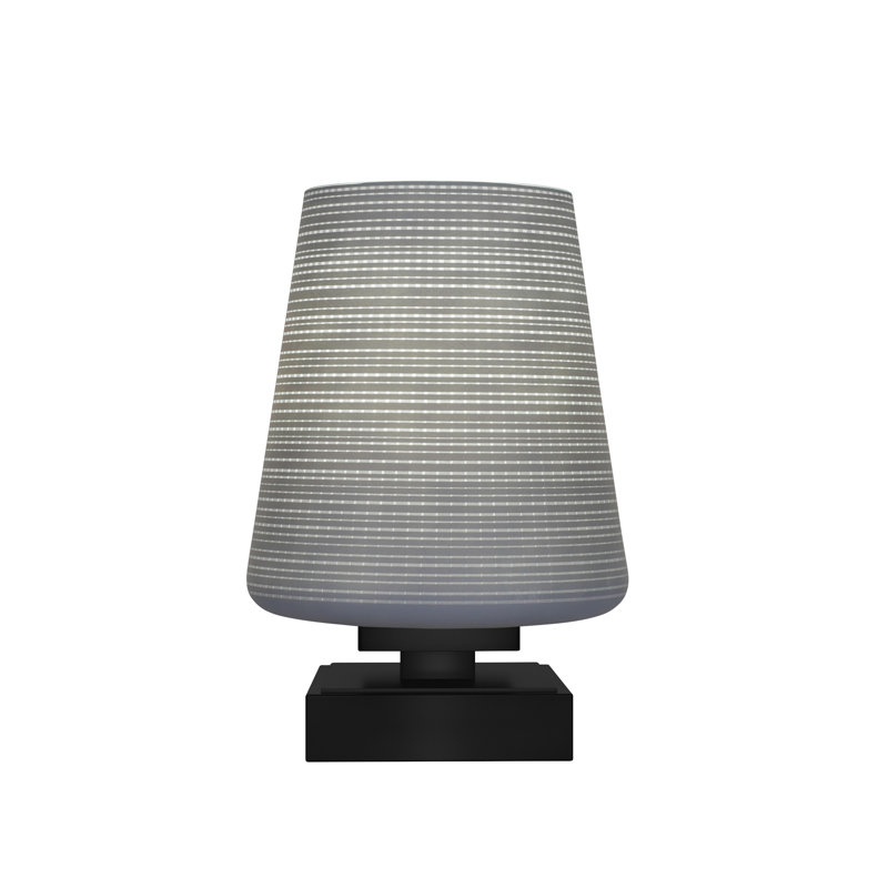 Lampe d'appoint avec verre 6 po Aneka, Gris, Noir mat
