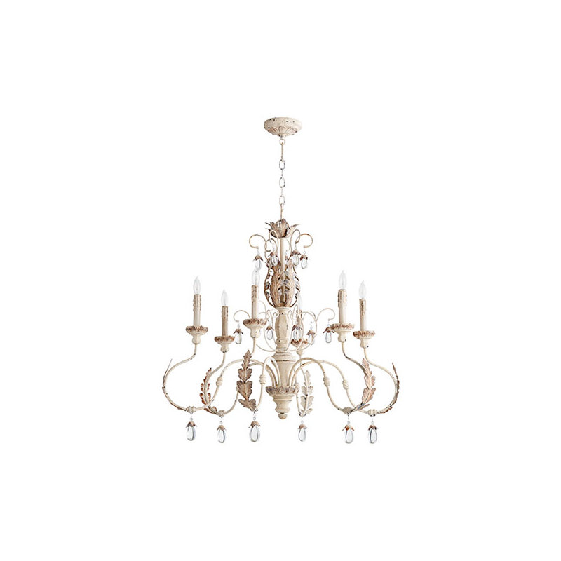 Worrall 6 - Light Classic / Traditional Chandelier, Persian White