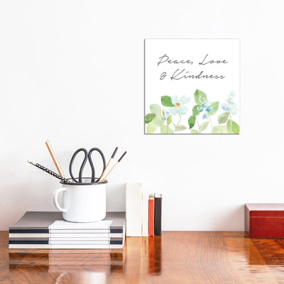 "Peace Love and Kindness" par Lanie Loreth - Art textuel sur toile tendue