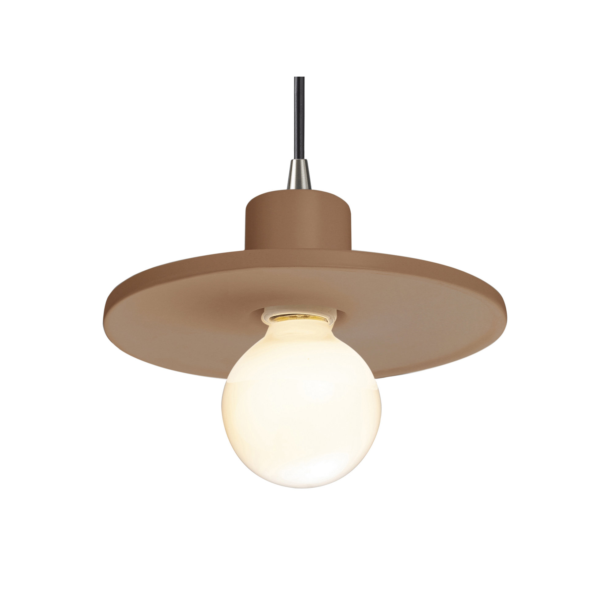 Marlena Single Pendant, Brushed Nickel, Adobe