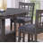 Dining Table Round Counter Height Dining Table W Shelve 1Pc Table Only Built In Leaf Solid Wood  Finish