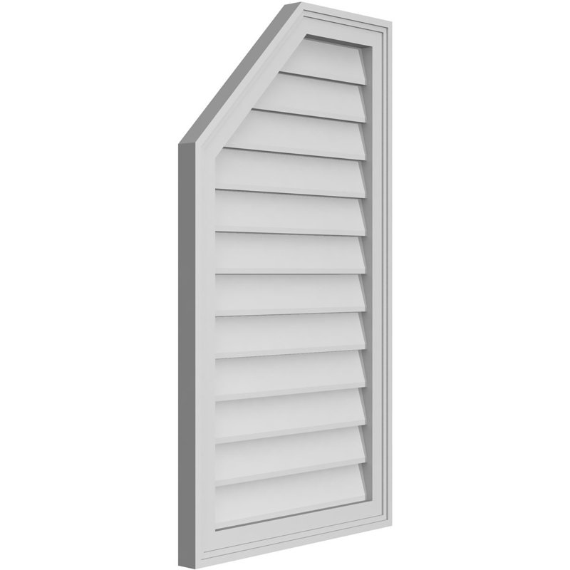 Évent en demi-octogone supérieur à montage en surface Signature, H 36 po x l 20 po x P 1,5 po