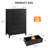 5 Drawer Wooden Dresser, Tall Chest of Drawers with Metal Knobs, Bedroom Storage Dresser Organizer-1722218208